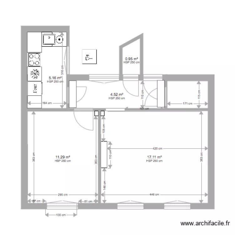 Appartement Olivier Egleme Plan existant. Plan de Appartement Olivier Egleme Plan existant. Plan de