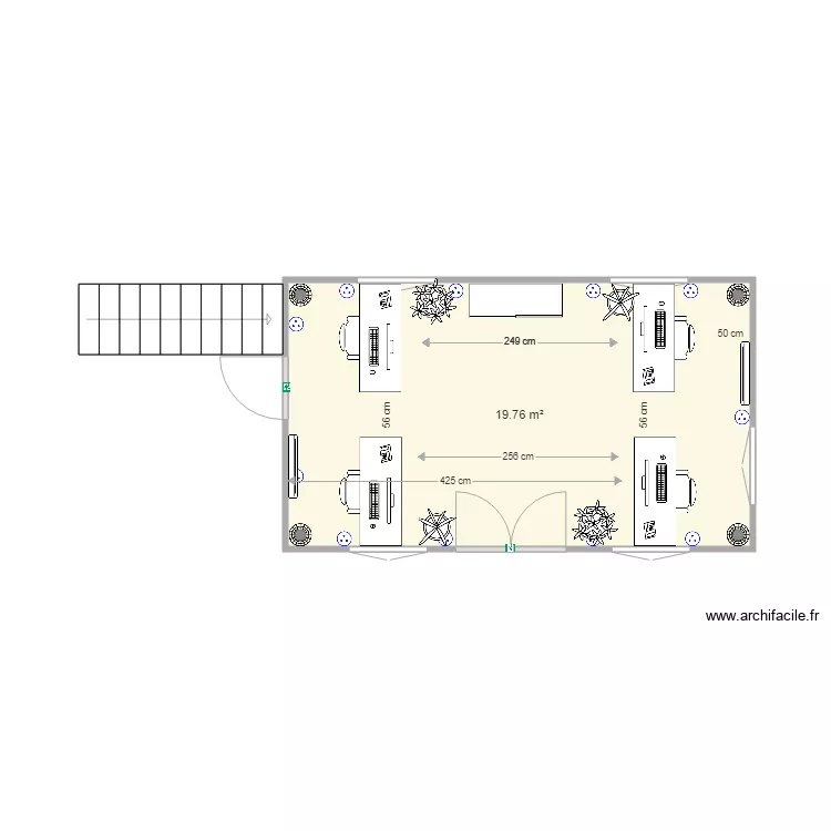 bureaux rdc. Plan de 