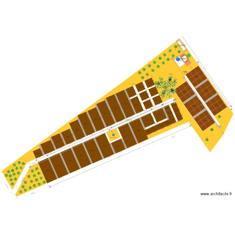Jardin partagé V13 HD poulailler haie forage 14 05 22 0830. Plan de 0 pièce et 0 m2