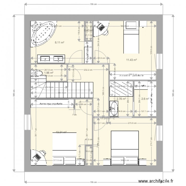 Carole et Ben. Plan de 0 pièce et 0 m2