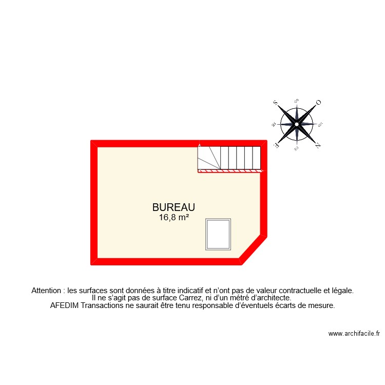 BI 8863 ETAGE 2 PASCAL. Plan de 2 pièces et 18 m2