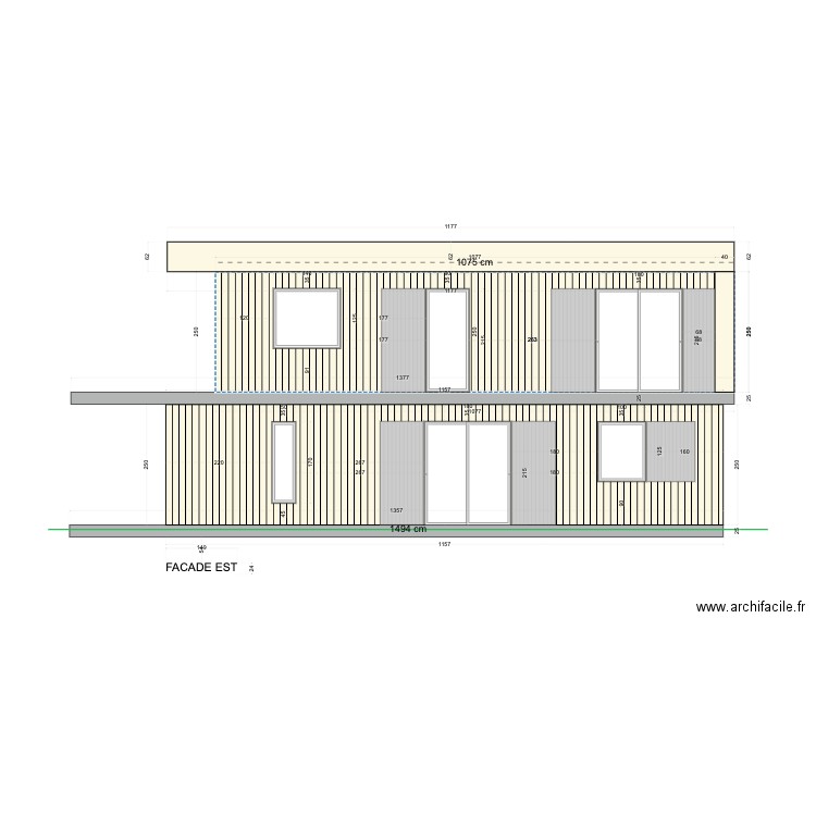 Facade EST Isopspan. Plan de 0 pièce et 0 m2