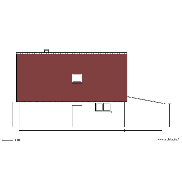 Vue facade Sud. Plan de 0 pièce et 0 m2