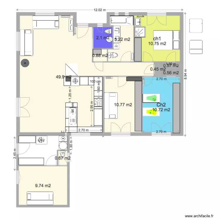 Maison Mamie. Plan de Maison Mamie. Plan de