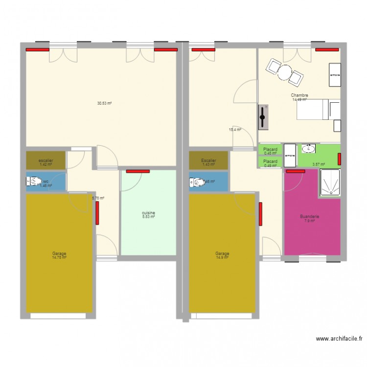 8  Rch Avant Après. Plan de 0 pièce et 0 m2