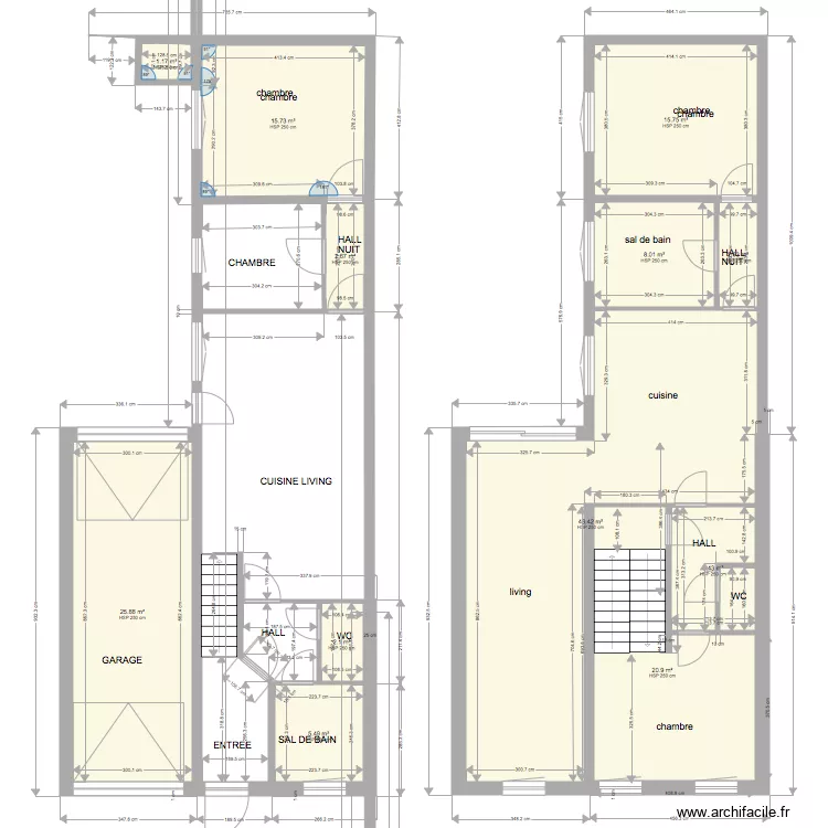 REZ SITUATION EXISTANT modification 3. Plan de 