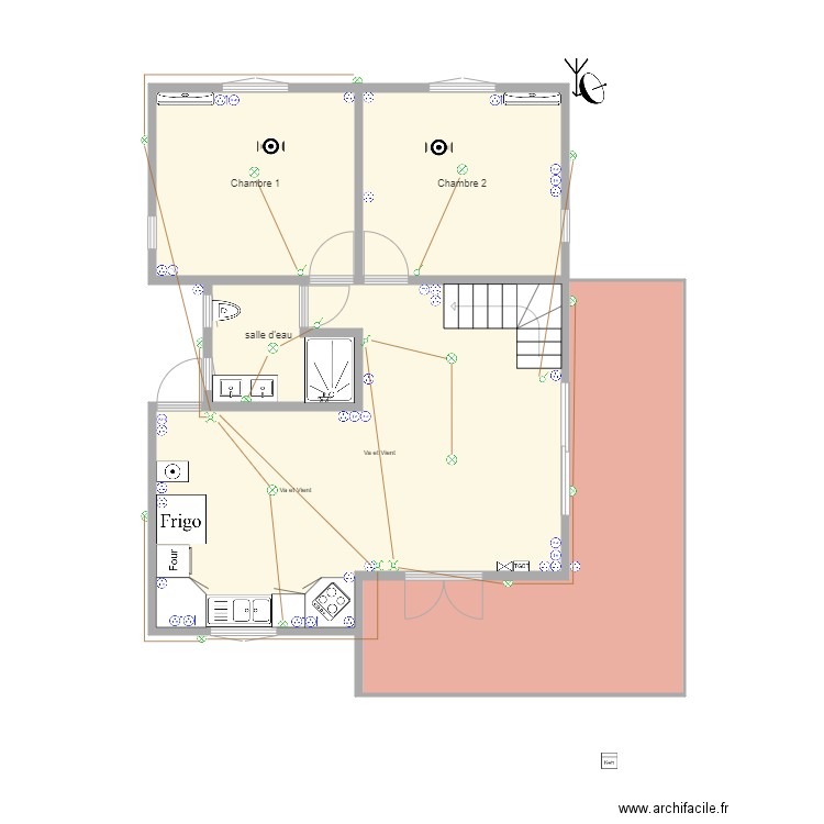 Plan Electrique Lumiére RDC MCMG. Plan de 0 pièce et 0 m2