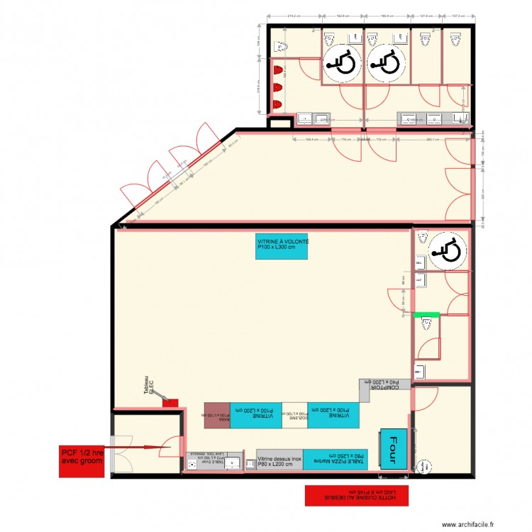 MILLENIUM toilette resto 30 03 18 pour TR. Plan de 0 pièce et 0 m2