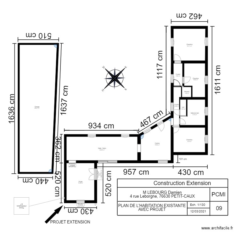 Plan de la maison avec projet. Plan de 0 pièce et 0 m2