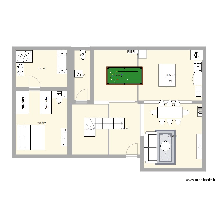 Maison vert RDC3. Plan de 0 pièce et 0 m2