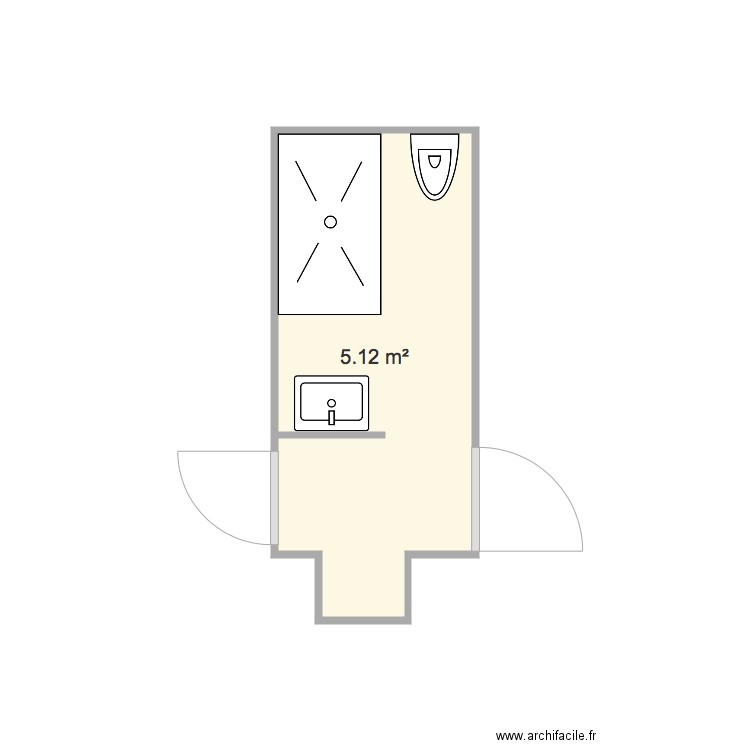 Salle de bain Romane et Paul. Plan de 0 pièce et 0 m2