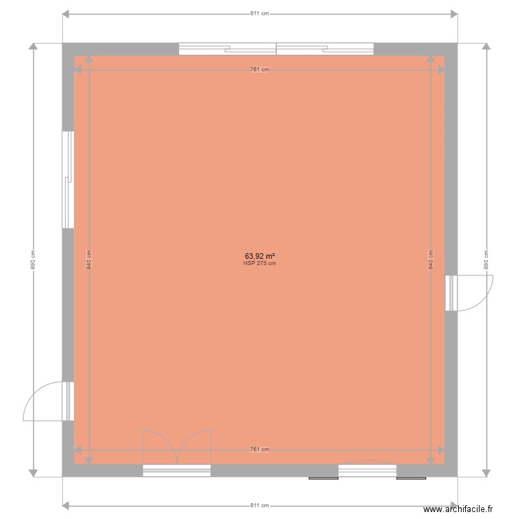 Piece de vie. Plan de 0 pièce et 0 m2