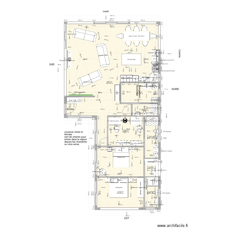 Plan L 135 m2 V2. Plan de 0 pièce et 0 m2