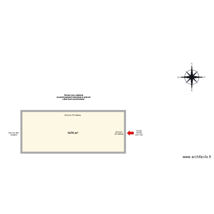 DE LARDEMELLE. Plan de 0 pièce et 0 m2