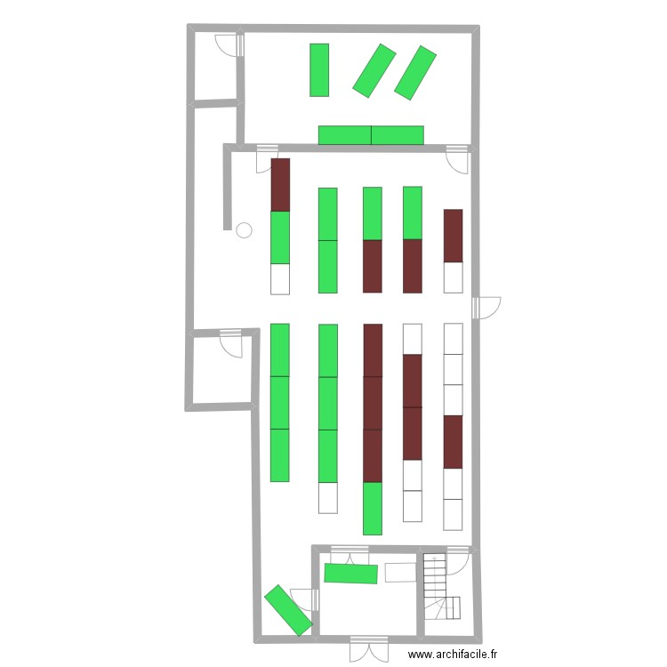 LOTO. Plan de 6 pièces et 198 m2