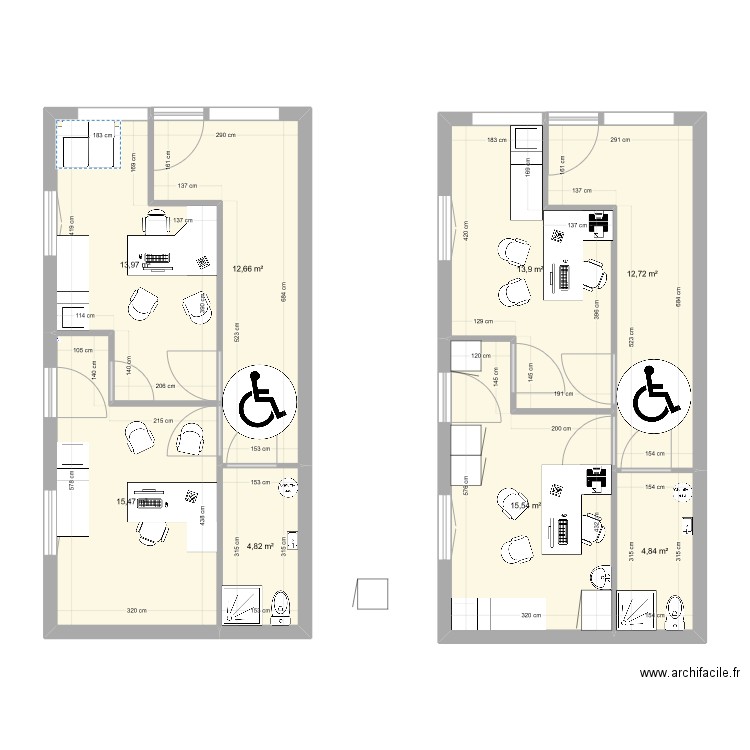 Local Médical modifié. Plan de 0 pièce et 0 m2