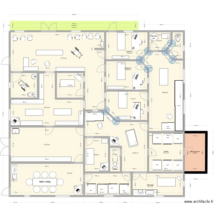 clinique 4. Plan de 0 pièce et 0 m2