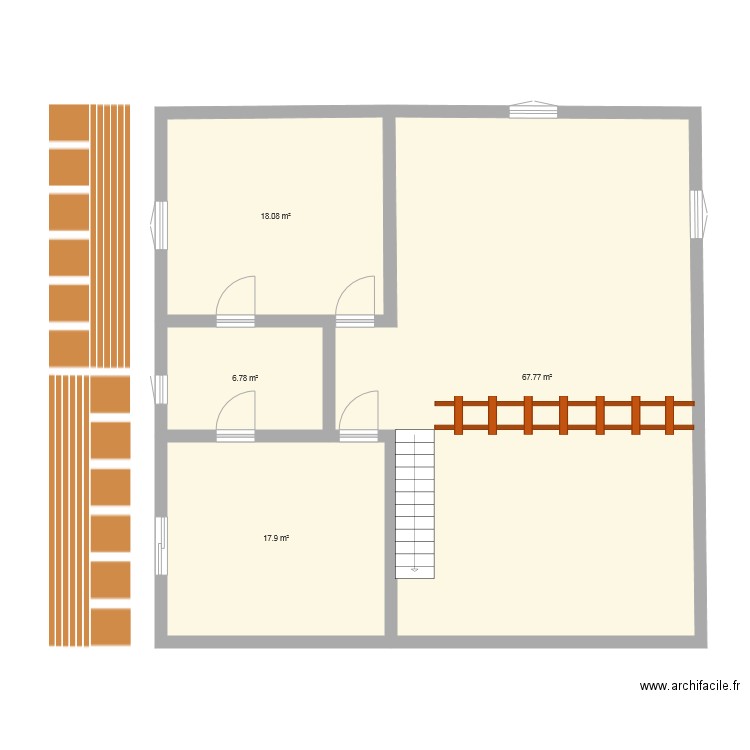 etage et mezzanine 1. Plan de 0 pièce et 0 m2