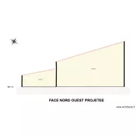Face Nord ouest projet&eacute;e