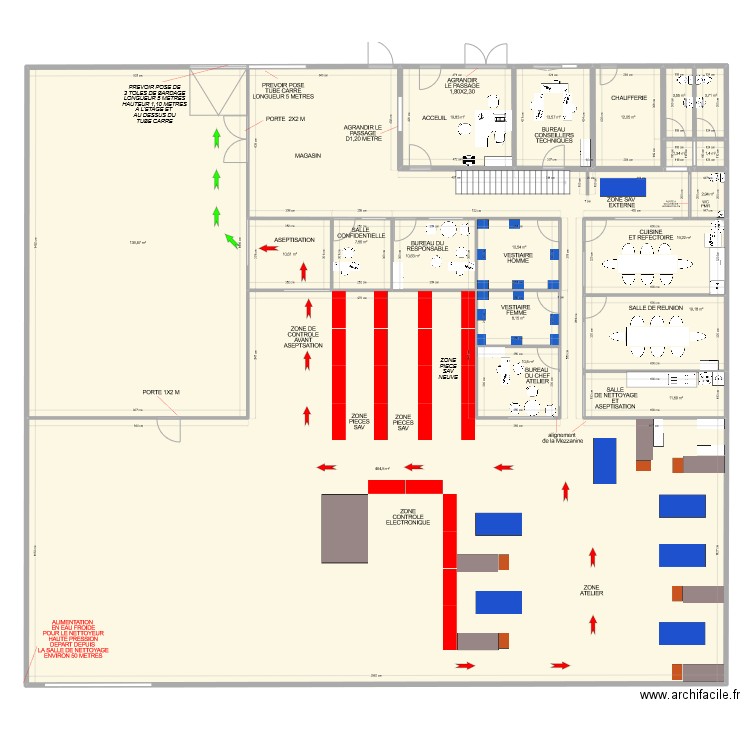 AGENCE RENNES 35 EXTENSION. Plan de 19 pièces et 771 m2