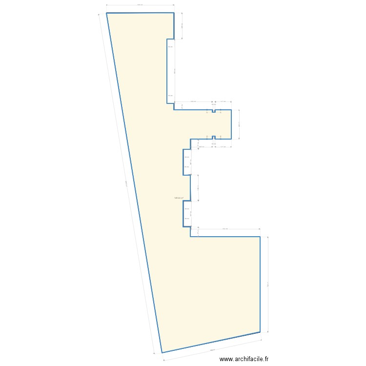 Bugeaud st cyprien. Plan de 1 pièce et 145 m2