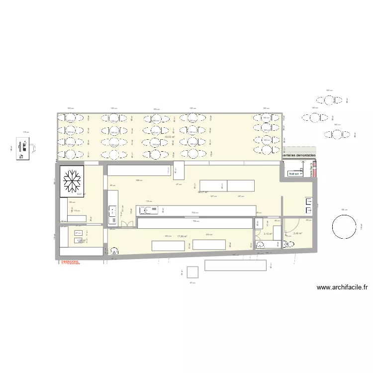 restau et traiteur. Plan de 