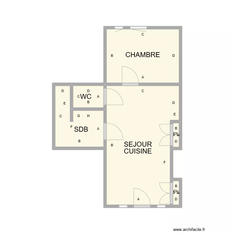 PLAN BOUILLARGUES STUDIO PLB. Plan de 