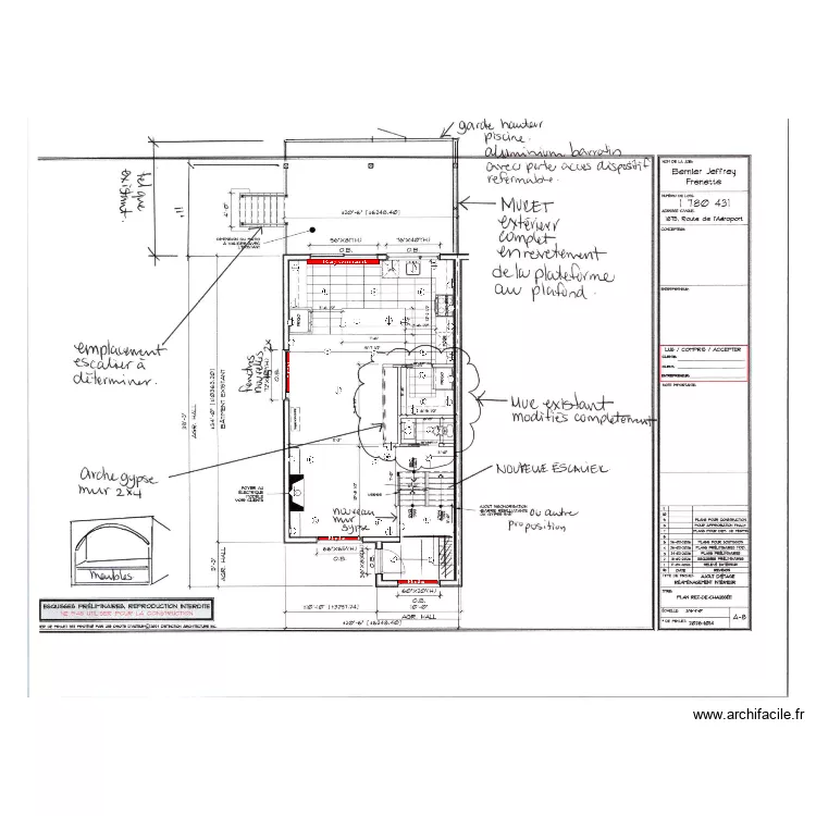 Mathieu Frenette RDC. Plan de Mathieu Frenette RDC. Plan de