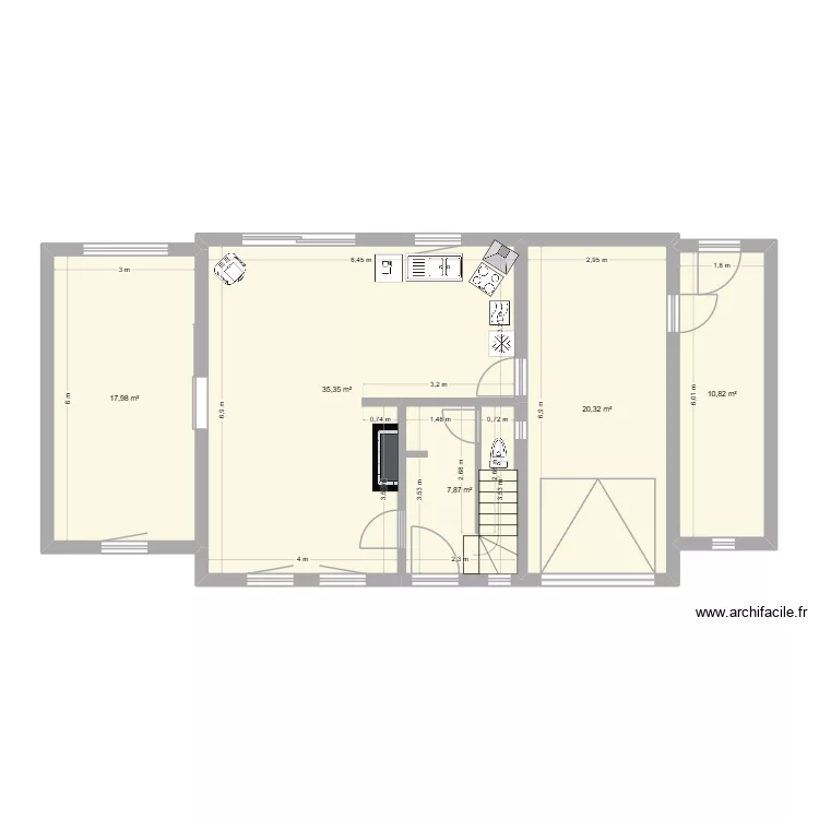 Sch&eacute;ma &eacute;lectrique. Plan de 5  et 92 m²
