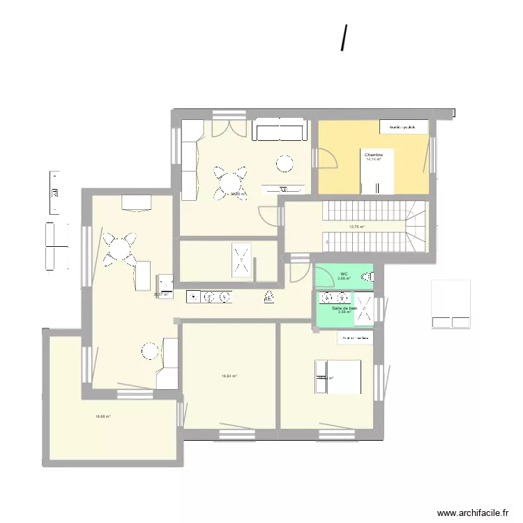 CRAPONNE 1ER ETAGE SAD. Plan de 