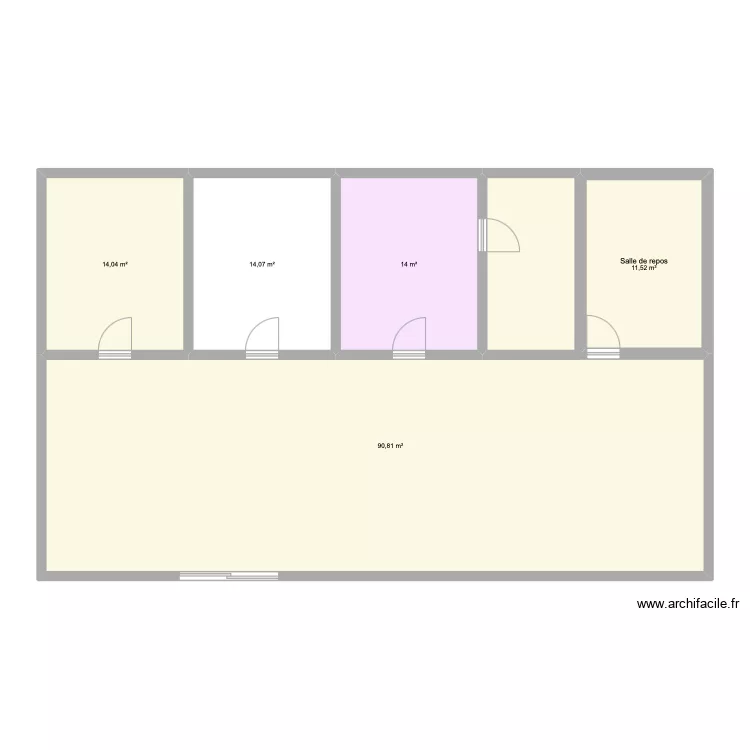 institut  de beaut&eacute;. Plan de 