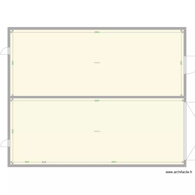 LOCAL300M2 vide. Plan de LOCAL300M2 vide. Plan de