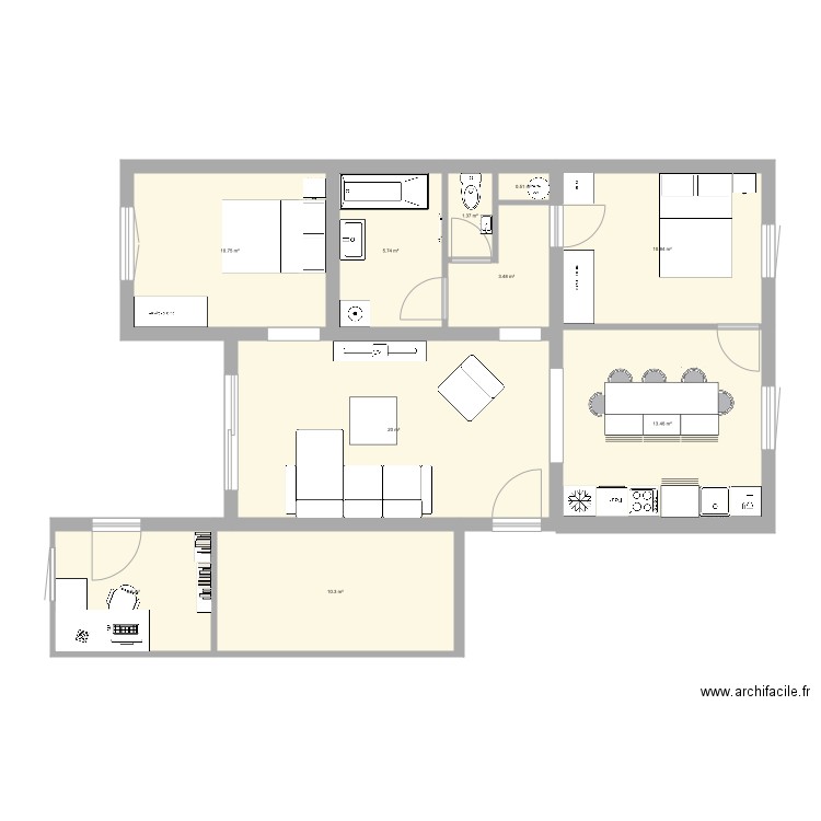 Charlotte 2. Plan de 0 pièce et 0 m2