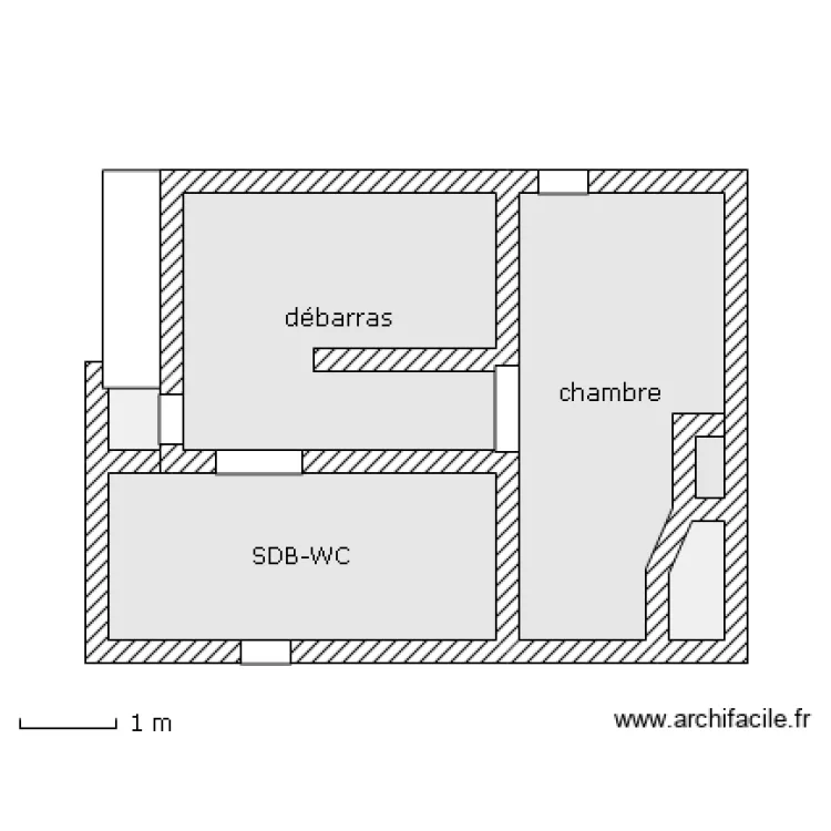 2&deg; Etage du 55 Grapillon des Roches LIMONEST . Plan de 