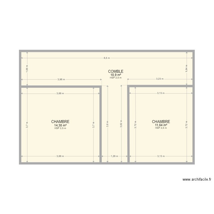 COMBLE ROBLES. Plan de 0 pièce et 0 m2