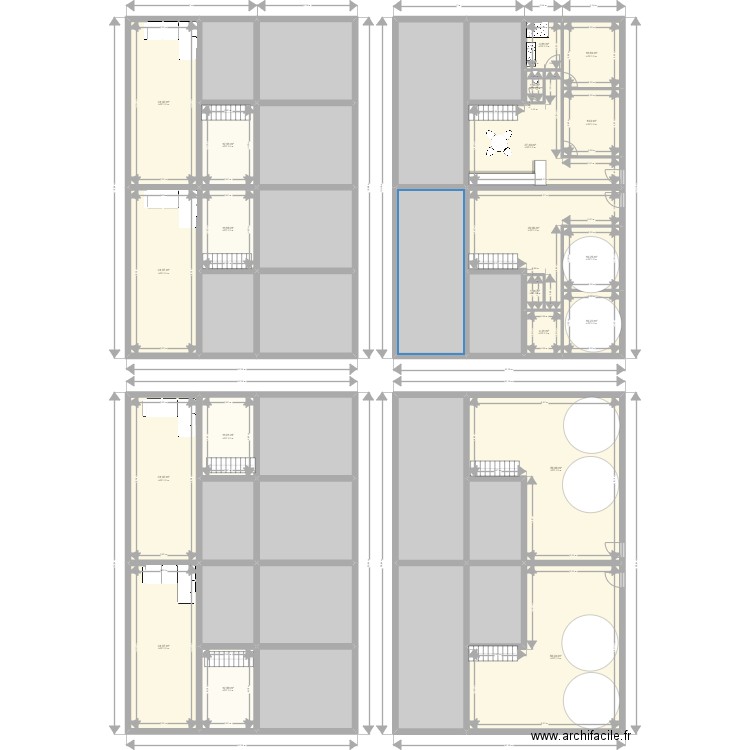 dernier essai. Plan de 40 pièces et 787 m2