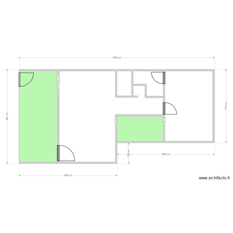 ECHEVINS Appart RDC. Plan de 0 pièce et 0 m2