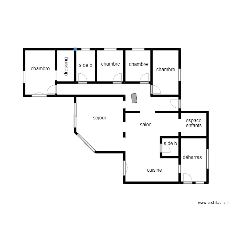 maison DELANDE. Plan de 9 pièces et 26 m2