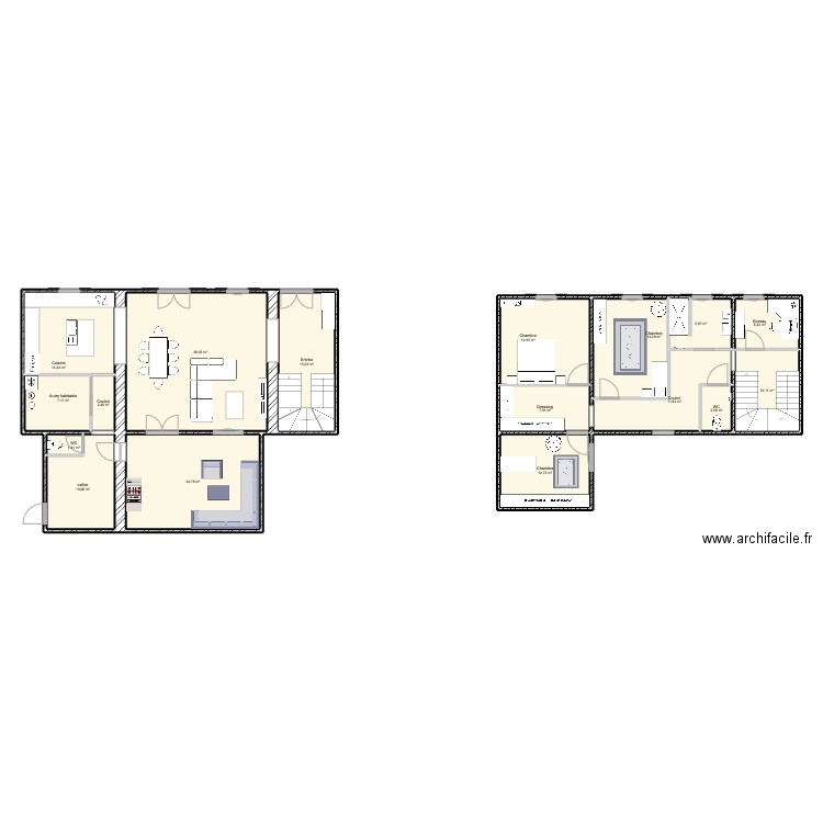 maison principal. Plan de 16 pièces et 392 m2