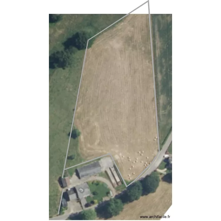 Terrain Dimensions Parcelle cultivable cl&ocirc;ture. Plan de 