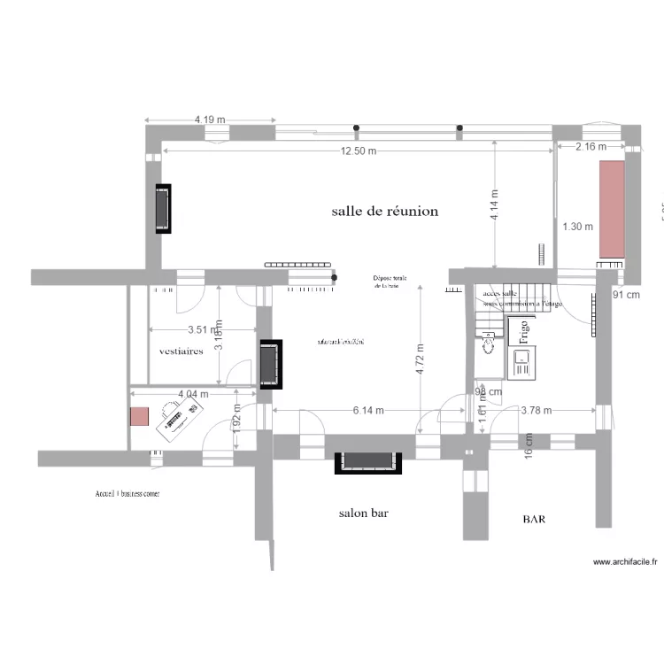 espace evenementiel  ientification des zones. Plan de 