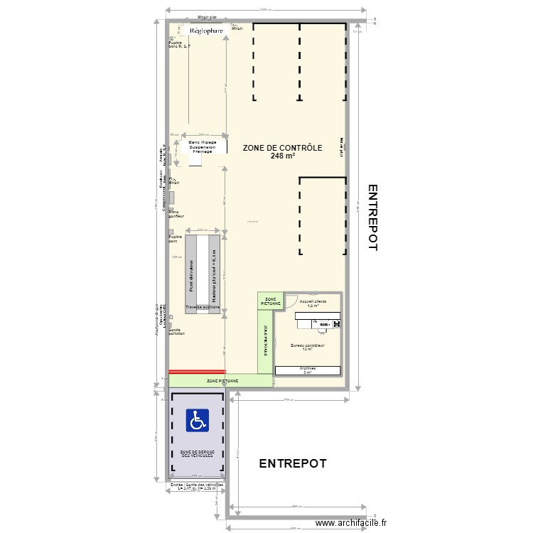 CCT VL CONTRÔLE ALPIN   GUILLESTRE. Plan de 2 pièces et 316 m2