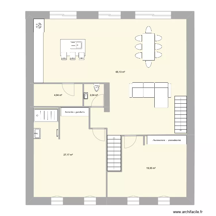 saint marcel &eacute;tage. Plan de 