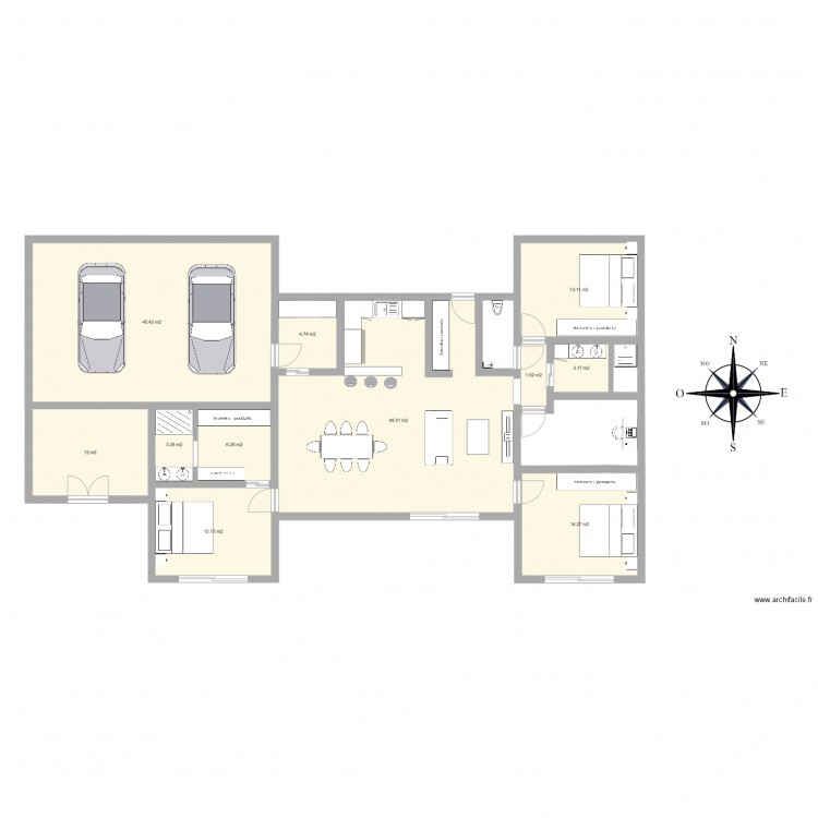 Maison. Plan de 0 pièce et 0 m2