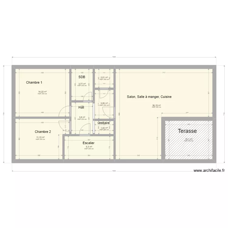 plan appartement terrai. Plan de 