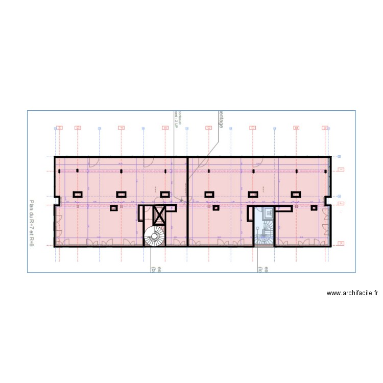 43449 croquis 7eme. Plan de 20 pièces et 30 m2