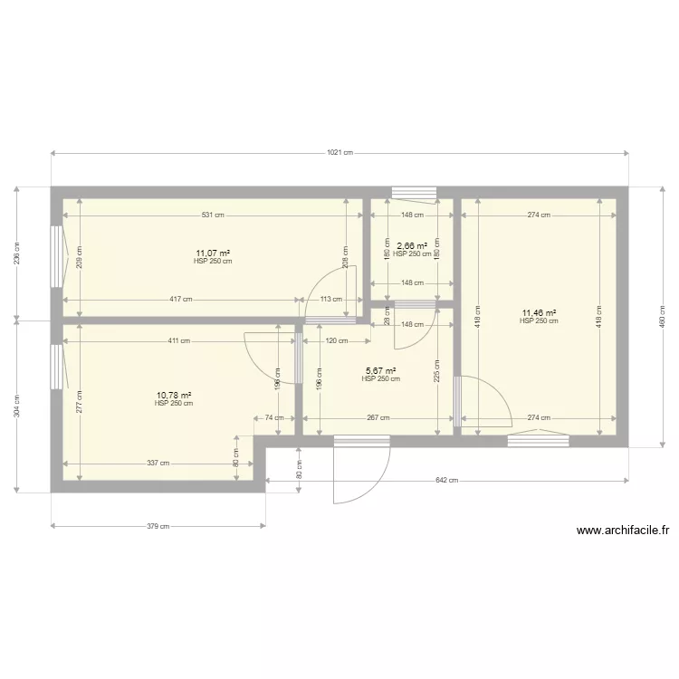 Cabinet m&eacute;dical 33 50 m&sup2;. Plan de 