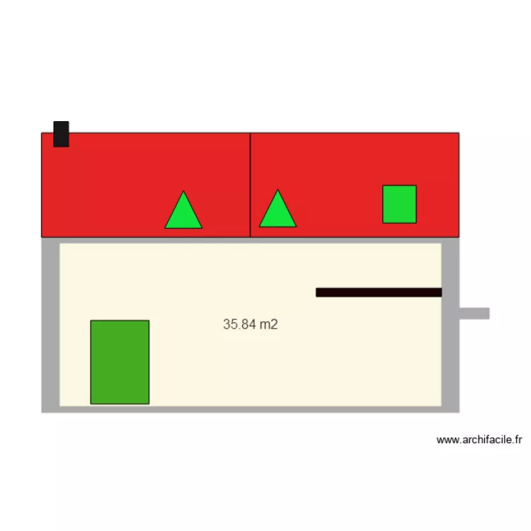Mur est 42 et mansarde 115. Plan de Mur est 42 et mansarde 115. Plan de