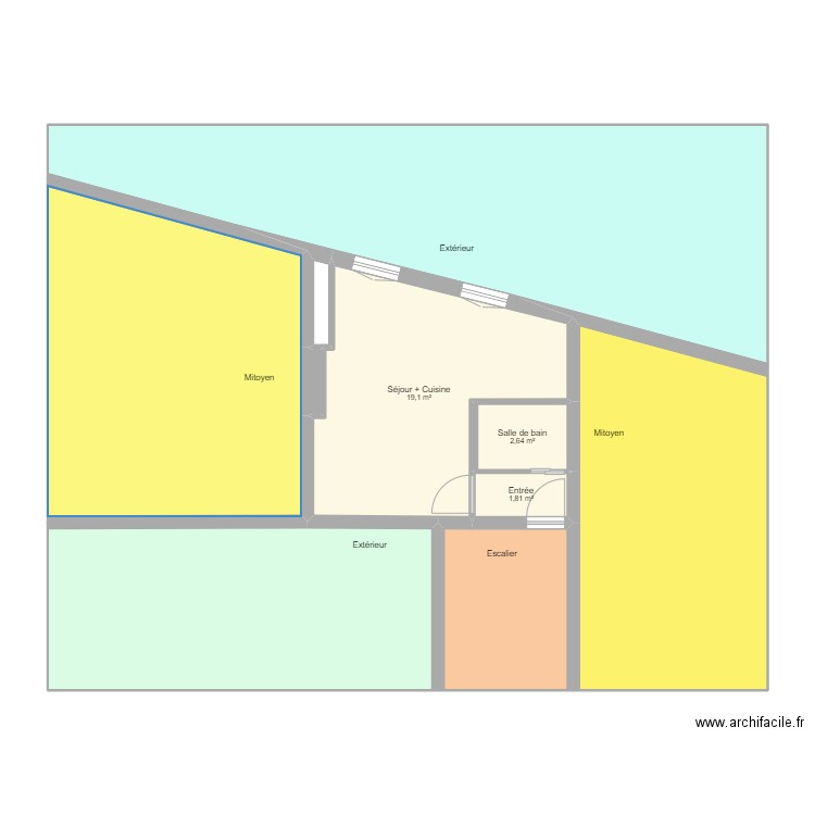 Cardinet 17ème. Plan de 0 pièce et 0 m2