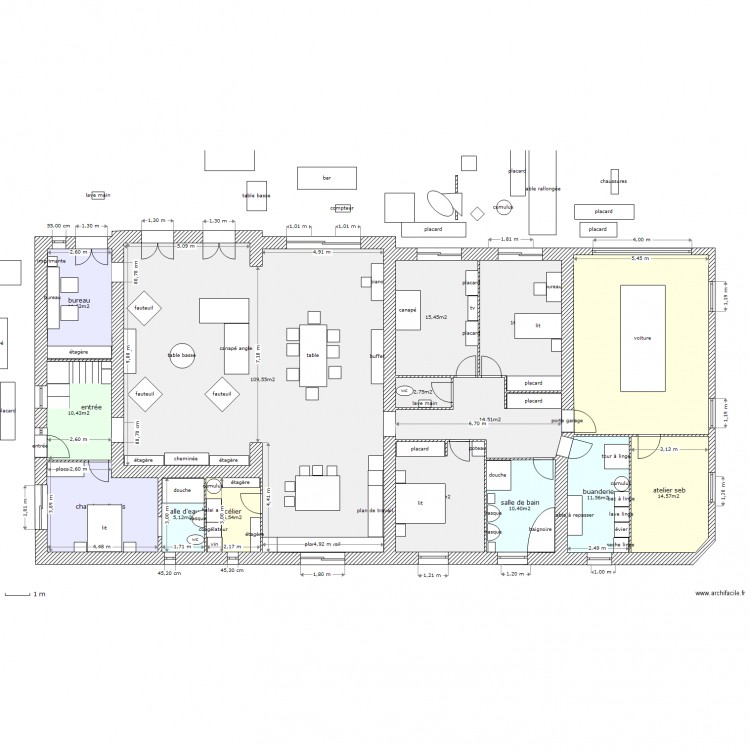 tres grd changement. Plan de 0 pièce et 0 m2